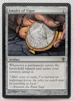 Amulet of Vigor - NM - WorldWake Rare Card MTG Magic The Gathering - Image 1