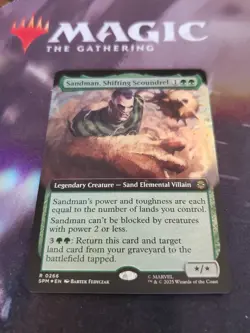 Mtg. Sandman, Shifting Scoundrel. Foil Borderless. Marvel's Spider-Man. Nm - Image 1