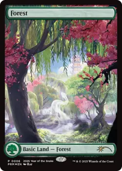 Forest Foil 2025 Year of the Snake Promo - MTG NM - Image 1