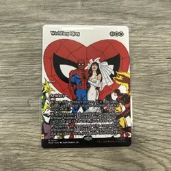 Wedding Ring M 0007 Borderless - Non-Foil Spider-Man MTG Artifact - Image 1