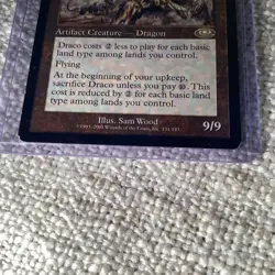 Mtg magic draco 9/9 english dragon artifact planeshift - Image 4