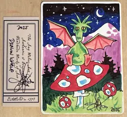 MTG ARTIST PROOF Japanese Dragon Whelp AP Sketch Art Amy WEBER Magic - Image 1