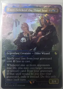 Emet-Selch of the Third Seat (Borderless) (Chocobo Track Foil) Commander: Final - Image 1