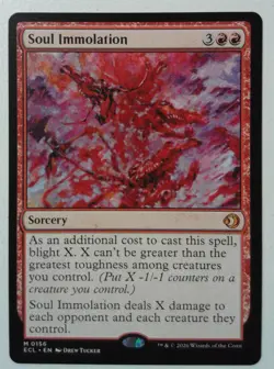 Soul Immolation *Mythic Rare* Magic MtG x1 Lorwyn Eclipsed - Image 1