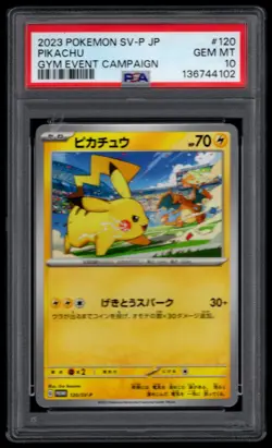 2023 Japanese Pokemon Promo Gym Event CAMPAIGN Pikachu PSA 10 102 - Image 1