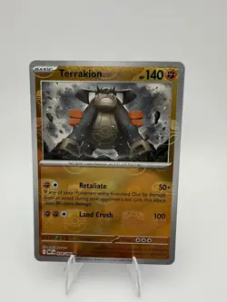 Pokemon TCG Terrakion 054/086 Master Ball Reverse Holo Rare White Flare NM - Image 1
