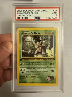 2000 Pokemon 1st Edition Giovanni’s Pinsir Rare Gym Challenge 24/132 PSA 9 Mint - Image 2