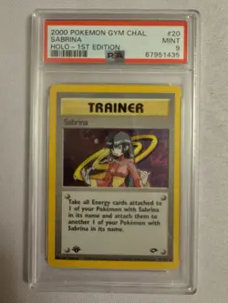 2000 Pokemon 1st Edition Sabrina Holo Rare Trainer Gym Challenge 20/132 PSA 9 - Image 2