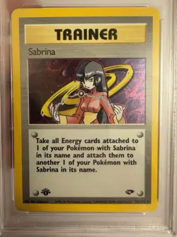 2000 Pokemon 1st Edition Sabrina Holo Rare Trainer Gym Challenge 20/132 PSA 9 - Image 3