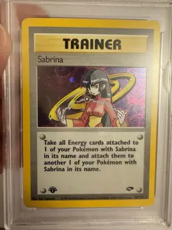 2000 Pokemon 1st Edition Sabrina Holo Rare Trainer Gym Challenge 20/132 PSA 9 - Image 4