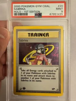 2000 Pokemon 1st Edition Sabrina Holo Rare Trainer Gym Challenge 20/132 PSA 9 - Image 5