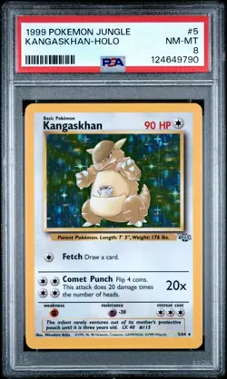PSA 8 NM-MINT Pokemon TCG Kangaskhan 05/64 Jungle Holo - Image 1