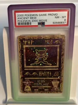 PERFECT SWIRL + 4 Orbs 2000 Pokemon Promo Ancient Mew Holo PSA 8 NM-MT + Guard - Image 1