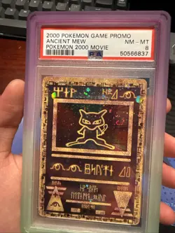 PERFECT SWIRL + 4 Orbs 2000 Pokemon Promo Ancient Mew Holo PSA 8 NM-MT + Guard - Image 3