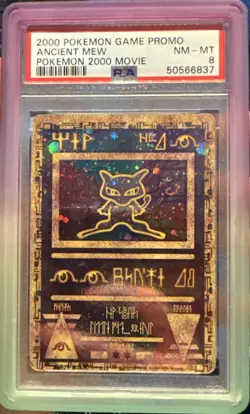 PERFECT SWIRL + 4 Orbs 2000 Pokemon Promo Ancient Mew Holo PSA 8 NM-MT + Guard - Image 5