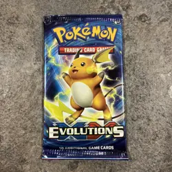 Pokemon TCG XY Evolutions Booster Pack - Factory Sealed - Raichu Artwork 2016 - Image 1
