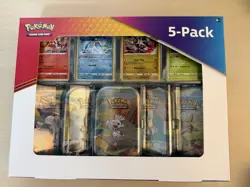 Costco Pokemon 5 Pack Galar Pals Mini Tins- Evolving Skies and Brilliant Stars - Image 2
