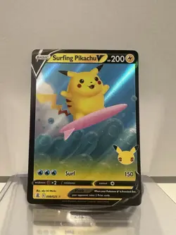 2021 Pokemon Celebrations Surfing Pikachu V 008/025 NM - Image 1