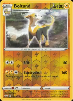 Pokemon - Boltund (076) #076/202 - SWSH01: Sword & Shield Base Set Reverse Holo - Image 1