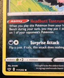 Galarian Zigzagoon 117/202 Common Sword & Shield Pokemon TCG - Image 4