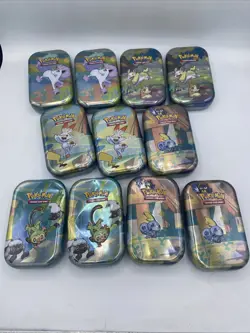 Pokemon TCG: Galar Pals Mini Tin EMPTY Cans Artwork 11 tins lot READ* - Image 1