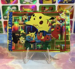 Pokemon Vintage Pocket Monsters Vending HOLO Prism Sticker 1999 Bandai Nintendo - Image 1