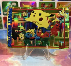 Pokemon Vintage Pocket Monsters Vending HOLO Prism Sticker 1999 Bandai Nintendo - Image 2