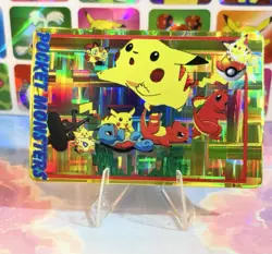 Pokemon Vintage Pocket Monsters Vending HOLO Prism Sticker 1999 Bandai Nintendo - Image 3