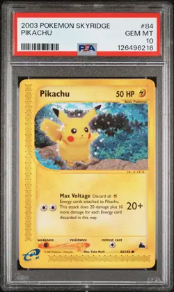 2003 POKEMON SKYRIDGE #84 PIKACHU PSA 10 - Image 1