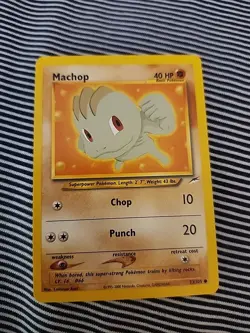 Pokemon TCG Machop Neo Destiny 73 Regular Unlimited Common LP - Image 1