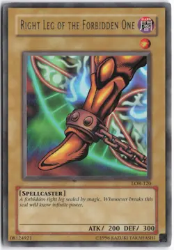 Yugioh - Right Leg of the Forbidden One LOB-120 Unlimited - The Legend of Blue E - Image 1