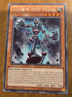 Yugioh Ancient Gear Frame LED2-EN030 Rare 1st Ed NM - Image 1