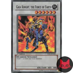 Yugioh Gaia Knight, the Force of Earth 5DS1-EN042 Super Rare 1st Edition MP - Image 1