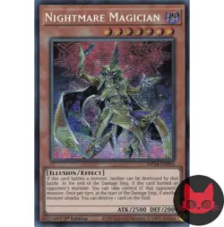 Yugioh Nightmare Magician MP24-EN093 Secret Rare 1st Edition NM - Image 1