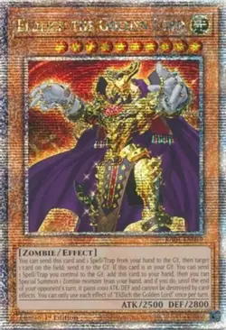 Yugioh! LP Eldlich the Golden Lord - RA01-EN019 - Quarter Century Secret Rare - - Image 1