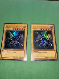 Two: Yu-Gi-Oh! TCG Red-Eyes Black Dragon Joey SDJ-001 Ultra Rare 1st Edition - Image 4