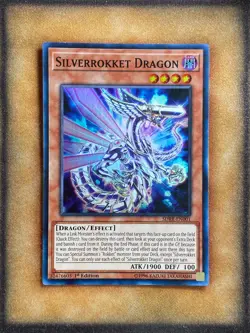 Yugioh Silverrokket Dragon SDRR-EN001 Super Rare 1st Ed NM - Image 1