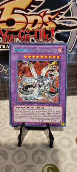 Yu-Gi-Oh! Chimeratech Overdragon LCGX-EN183 1st Edition Secret Rare Near Mint NM - Image 1