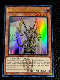 Orcust Harp Horror BLMM-EN085 Yugioh 1st Ed. Emblazoned (New) Ultra Rare - Image 1