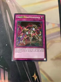 YUGIOH - CHAIN DISAPPEARANCE - SECRET RARE - LCKC - UNLIMITED - NM - Image 1