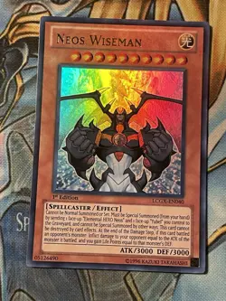 Yugioh 1st Edition Neos Wiseman LCGX NM - Image 1