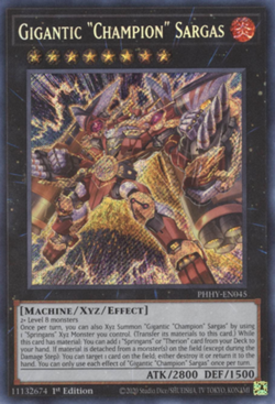 Yugioh! Gigantic "Champion" Sargas - PHHY-EN045 - Secret Rare - 1st Edition Near - Image 1