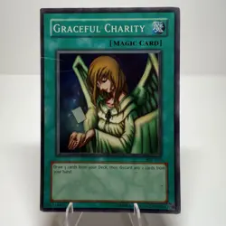Yugioh! Graceful Charity SDP-040 Super Rare Unlimited Heavy Play/DMG - Image 2