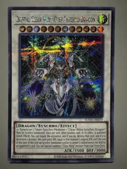 YUGIOH CRYSTAL CLEAR WING OVER SYNCHRO DRAGON ASIA ENGLISH SUDA SECRET RARE - Image 1