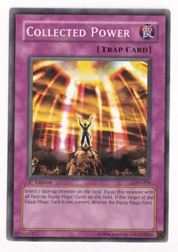 YU-GI-OH! 1ST EDITION COLLECTED POWER LON-078 (1996) NM CARD - Image 1