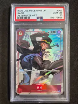 One Piece, Awakening of the New Era, Sabo, PSA 10, OP05-007 SR Alt Art - Image 1