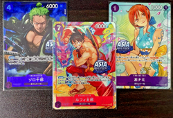 One Piece Asia stamp Promo Treasure Chest vol.1 | Nami, Zoro, Luffy set #2 - Image 1