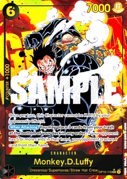 Monkey D. Luffy RARE PARALLEL ALTERNATIVE ALT ART FOIL OP10-118 ONE PIECE TCG NM - Image 1