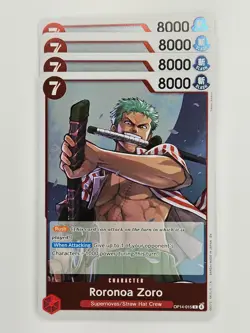 One Piece - 4x OP14-015 Roronoa Zoro - Rare - Image 1