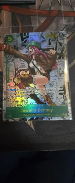 2025 ONE PIECE OP12 EN JEWELRY BONNEY MANGA ALTERNATE ART NM RAW - Image 1